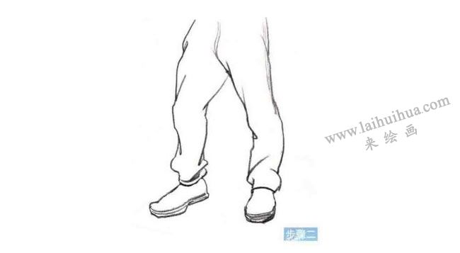 人物腿部速写刻画步骤02