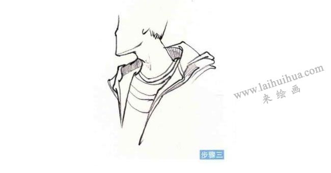 人物颈部速写刻画步骤03