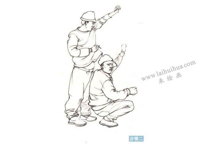 人物场景速写步骤02