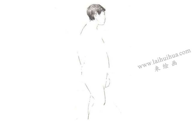 男性站姿速写步骤01