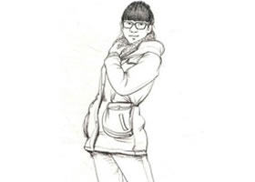 女性站姿速写步骤详解