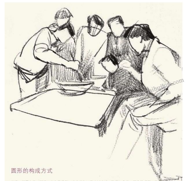 圆形构图的方法