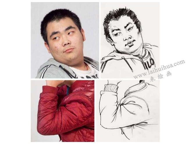 上肢衣纹的表现