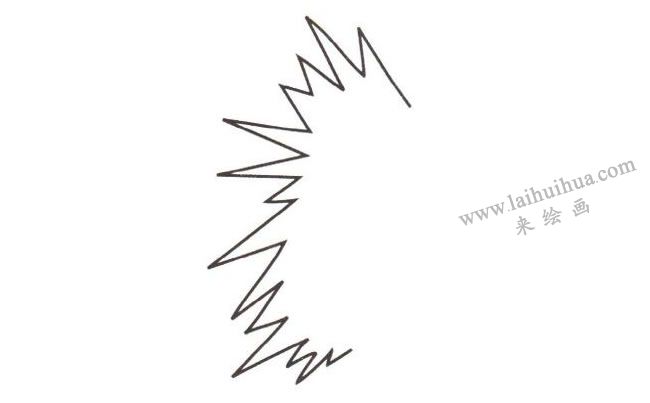 小刺猬卡通画法步骤01