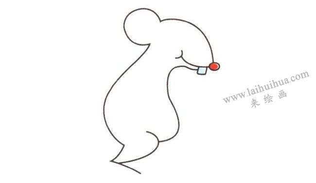 小老鼠卡通画法步骤01