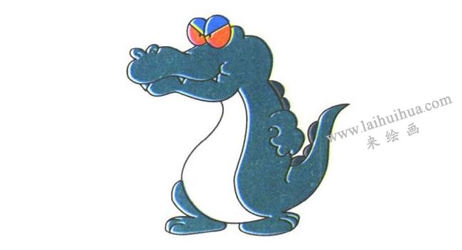 鄂鱼卡通画法步骤03