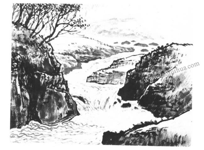 涧水的画法