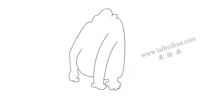大猩猩儿童卡通画法步骤01