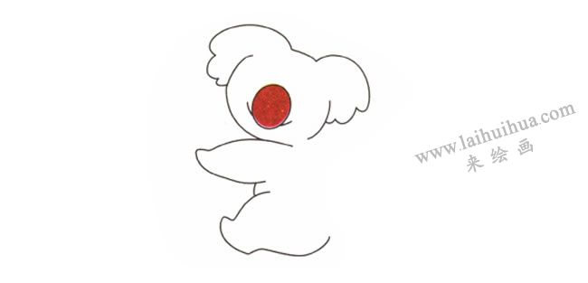 树袋熊儿童卡通画法步骤02