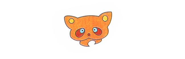 獾熊儿童卡通画法步骤02
