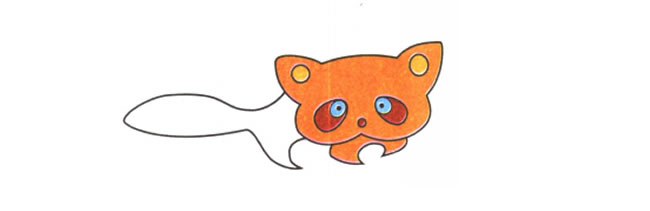 獾熊儿童卡通画法步骤03