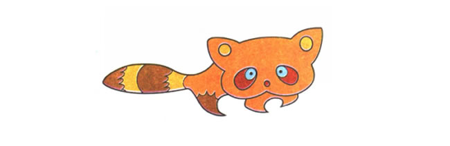 獾熊儿童卡通画法步骤04