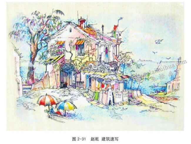 赵乾  建筑速写
