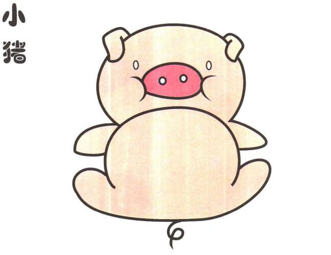 小猪儿童卡通画