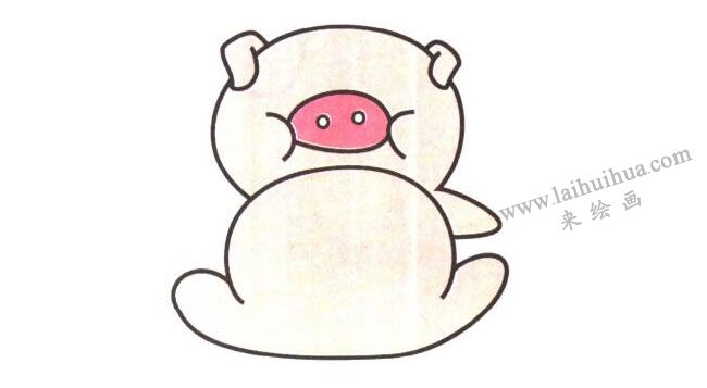 小猪儿童卡通画法步骤03