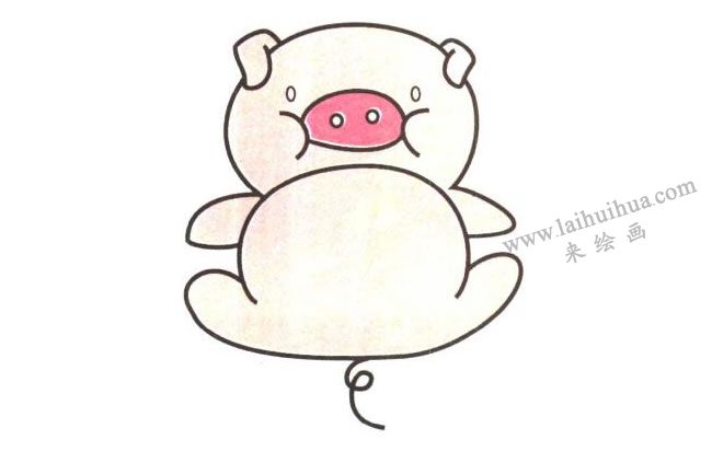 小猪儿童卡通画法步骤04