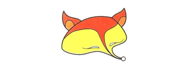 狐狸儿童卡通画法步骤01
