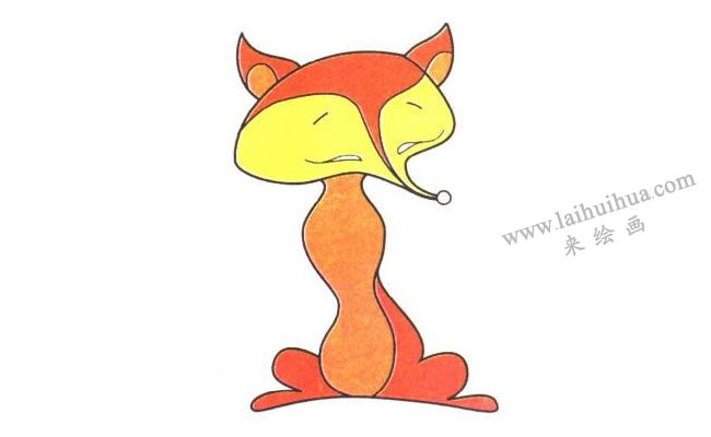 狐狸儿童卡通画法步骤02