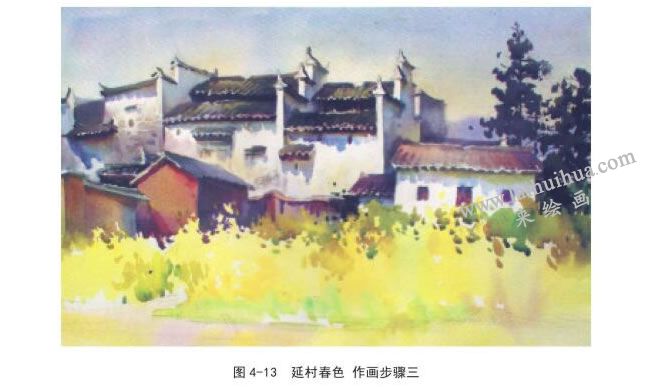 延村春色  作画步骤三