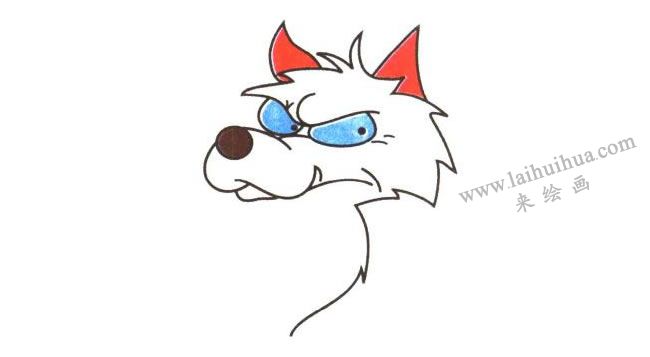 大灰狼儿童卡通画法步骤02