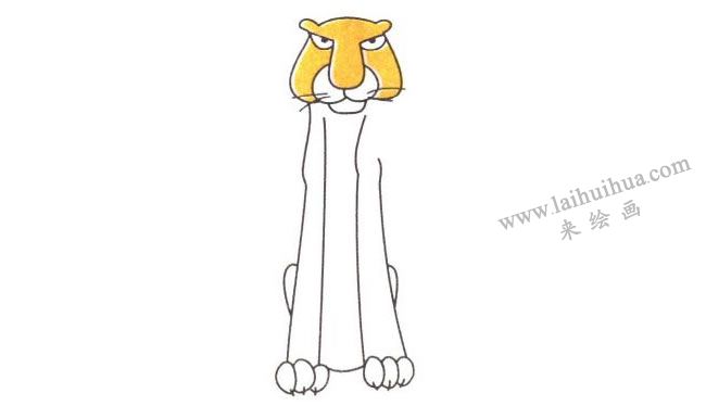 豹的儿童卡通画法步骤03