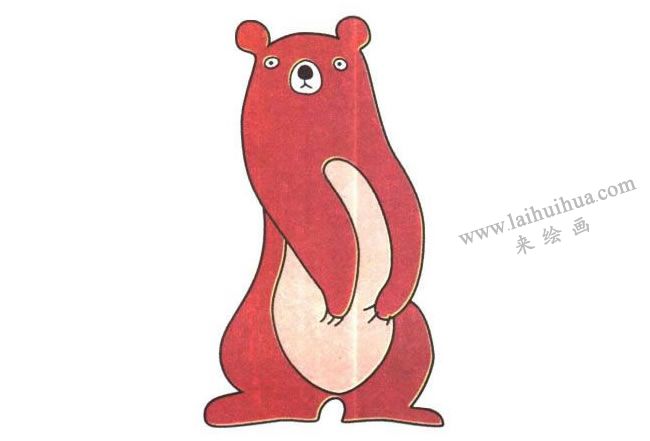 狗熊儿童卡通画法步骤03