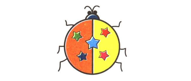 瓢虫儿童卡通画法步骤04