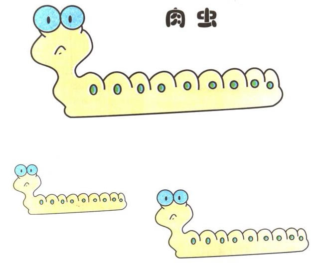 肉虫儿童卡通画