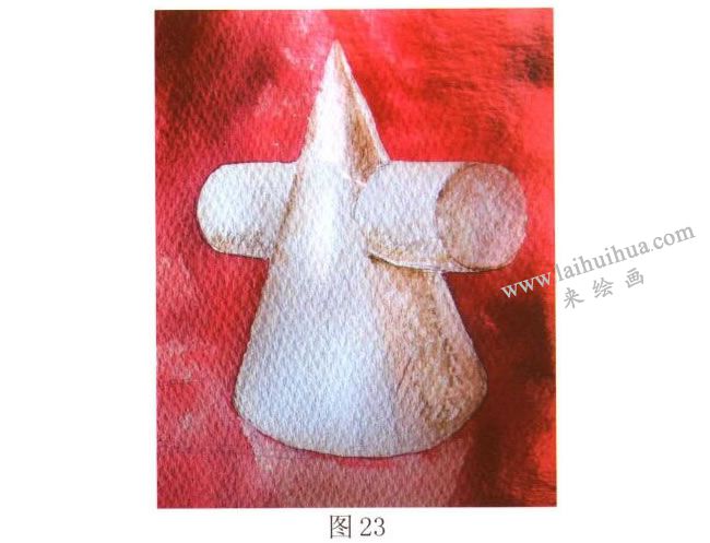 石膏几何体水彩画写生步骤02