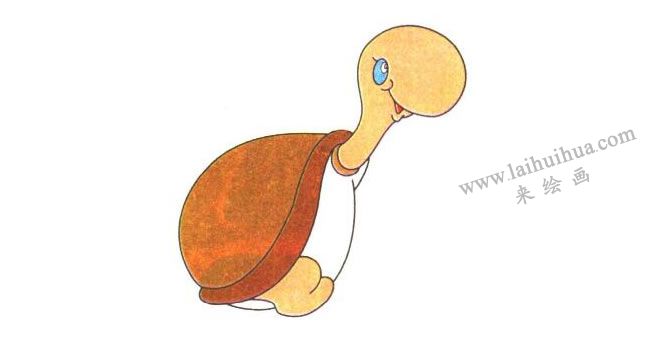乌龟儿童卡通画法步骤02