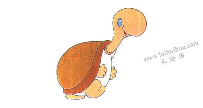 乌龟儿童卡通画法步骤03