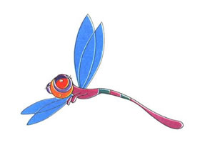 蜻蜓儿童卡通画
