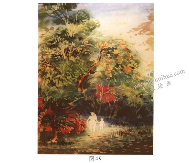 《归途》风景水彩画的写生步骤03