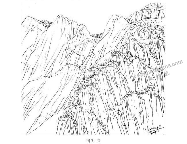 山石的结构,山石速写