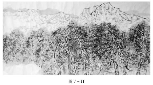 松树速写画法解析