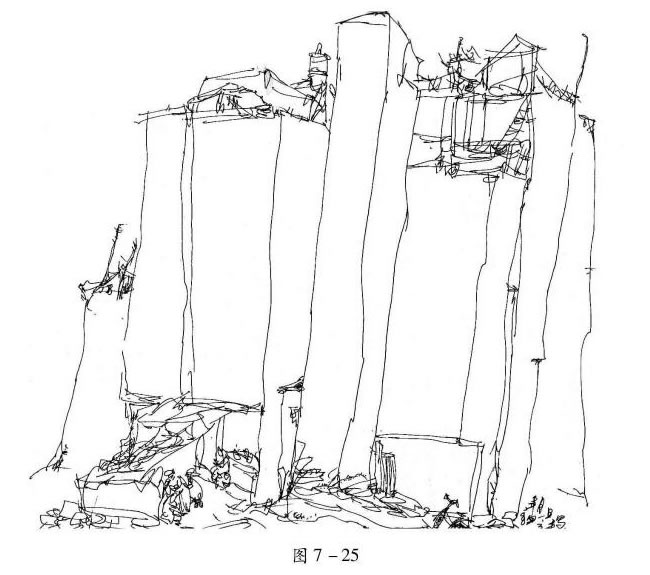 现代房屋速写画法解析