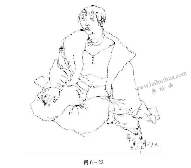 人物速写衣纹的疏与密