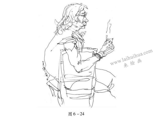 男性衣纹速写