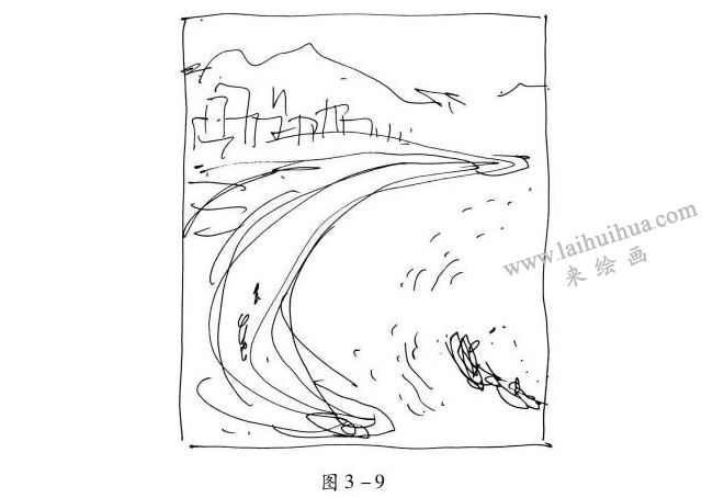 速写半包围构图