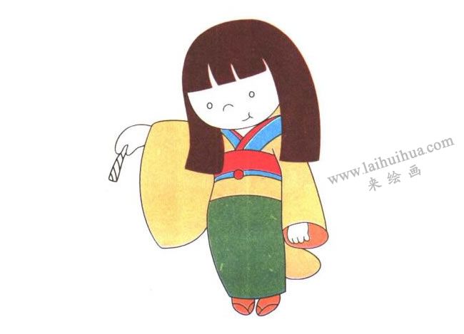 日本娃娃儿童卡通画