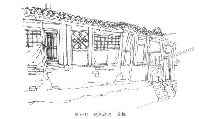 建筑速写线描式表现方法