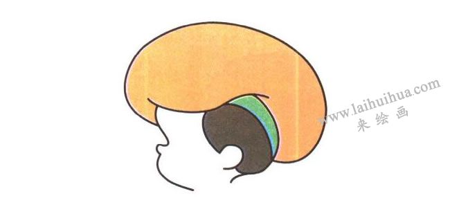 头和帽子；小画家儿童卡通画法步骤01