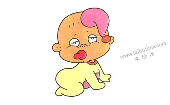 奶嘴娃娃儿童卡通画