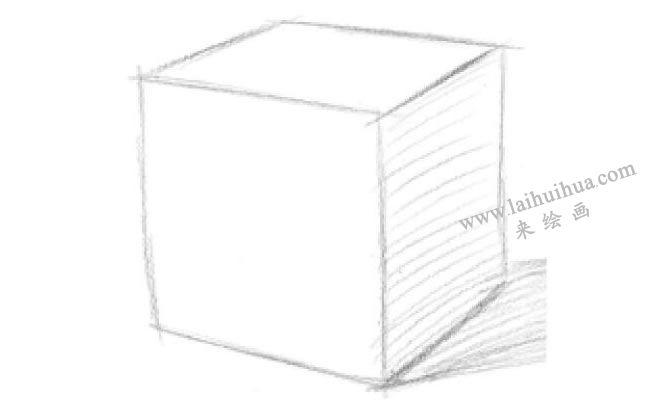 正方体明暗素描的绘画方法步骤01