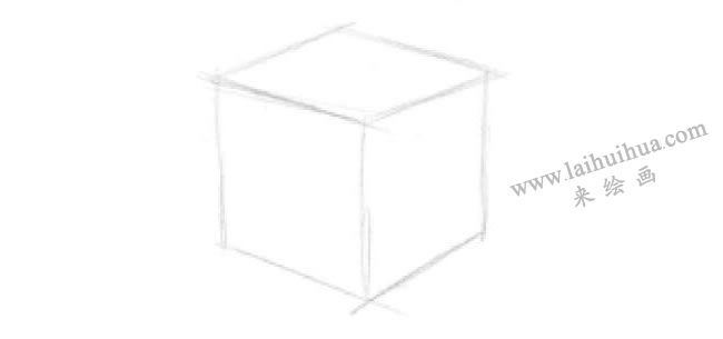 礼物盒子明暗素描绘画方法步骤02