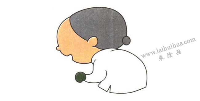 老奶奶的头部和上身