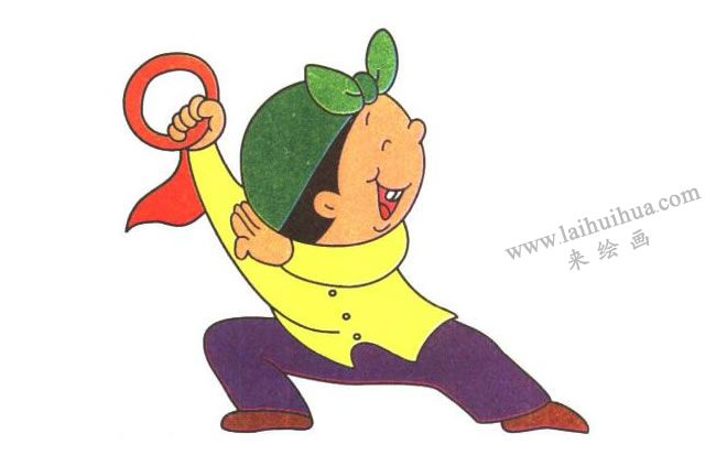 跳舞男孩儿童卡通画
