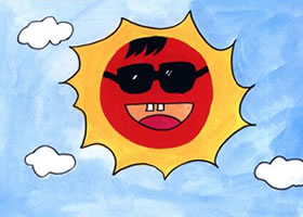 太阳哥哥儿童水粉画法步骤