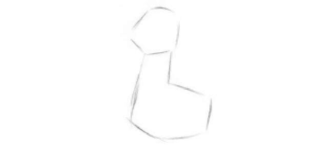 陶瓷小鹿雕塑素描画法步骤01