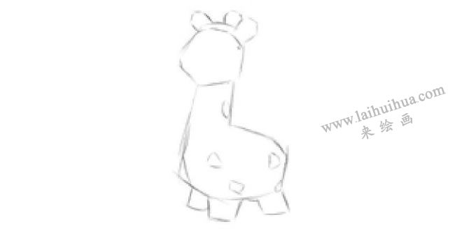 陶瓷小鹿雕塑素描画法步骤02